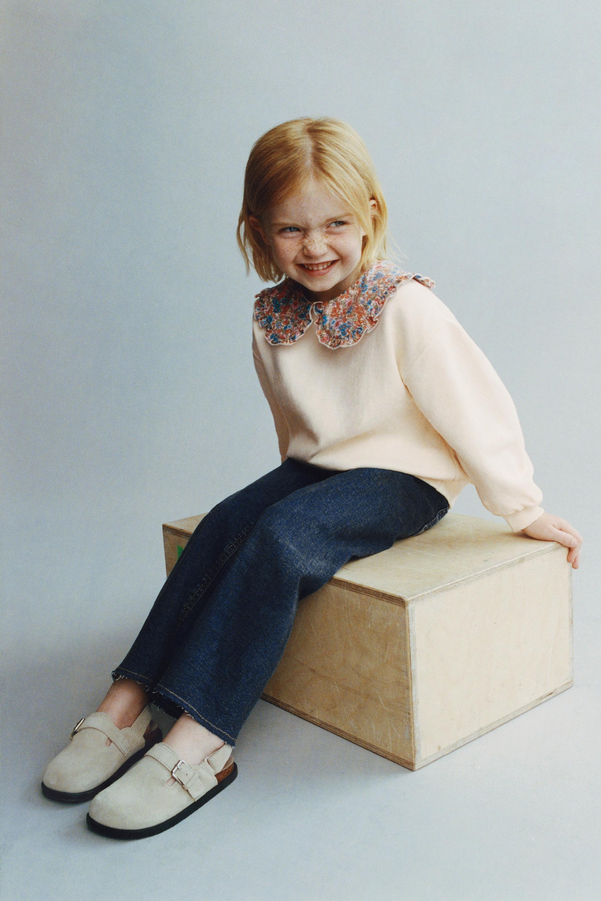 SWEAT COL CLAUDINE À FLEURS